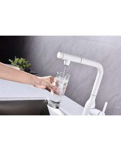 Смеситель для кухни Paulmark Viper Vi213105-431 Белый матовый