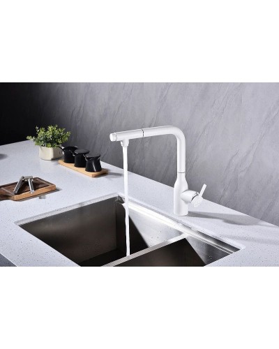 Смеситель для кухни Paulmark Viper Vi213105-431 Белый матовый