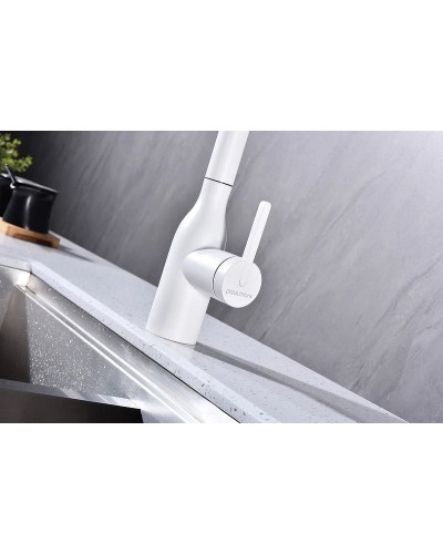 Смеситель для кухни Paulmark Viper Vi213105-431 Белый матовый