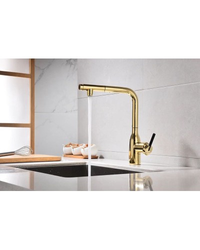Смеситель для кухни Paulmark Viper Vi213105-G Золото
