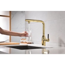 Смеситель для кухни Paulmark Viper Vi213105-G Золото