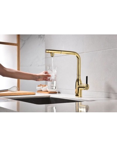 Смеситель для кухни Paulmark Viper Vi213105-G Золото