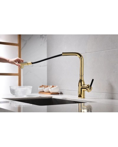 Смеситель для кухни Paulmark Viper Vi213105-G Золото
