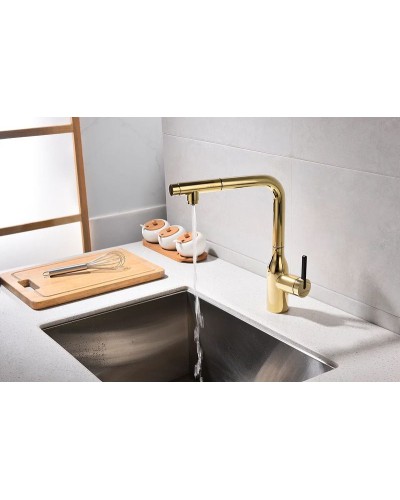 Смеситель для кухни Paulmark Viper Vi213105-G Золото