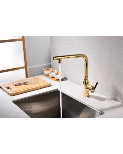 Смеситель для кухни Paulmark Viper Vi213105-G Золото