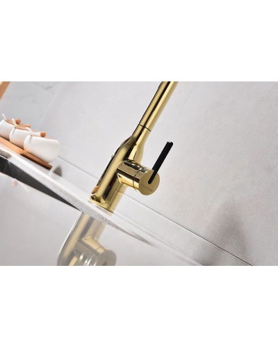 Смеситель для кухни Paulmark Viper Vi213105-G Золото