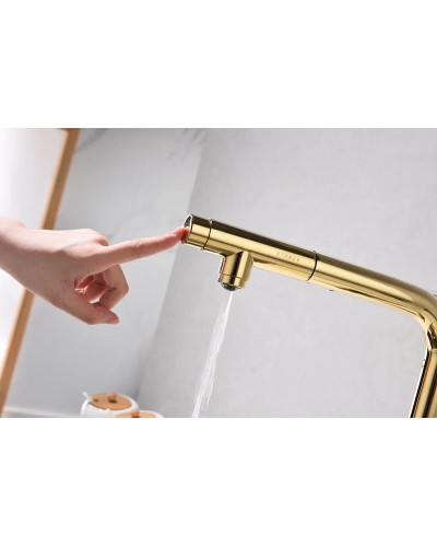 Смеситель для кухни Paulmark Viper Vi213105-G Золото