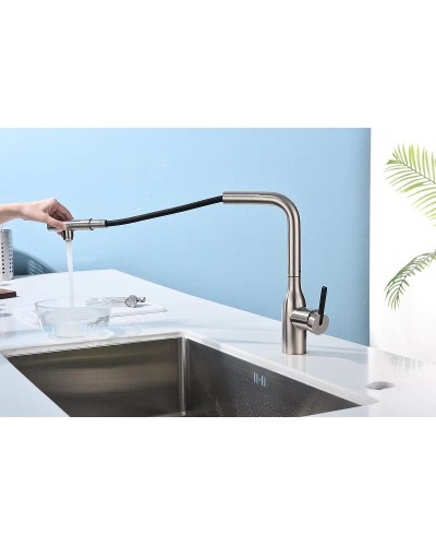 Смеситель для кухни Paulmark Viper Vi213105-NI Никель