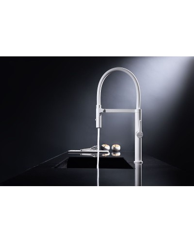 Смеситель для кухни Paulmark Leader Le214101-431 Белый матовый