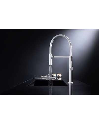 Смеситель для кухни Paulmark Leader Le214101-431 Белый матовый