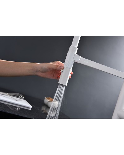 Смеситель для кухни Paulmark Leader Le214101-431 Белый матовый