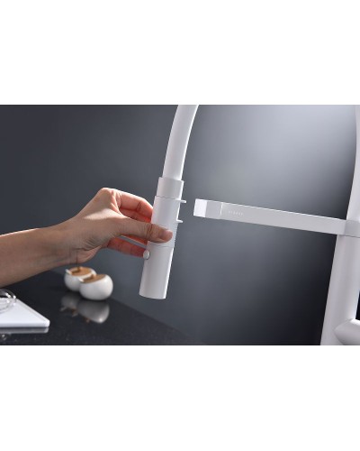 Смеситель для кухни Paulmark Leader Le214101-431 Белый матовый