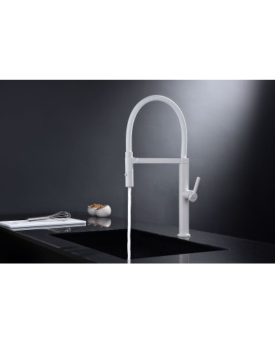 Смеситель для кухни Paulmark Leader Le214101-431 Белый матовый