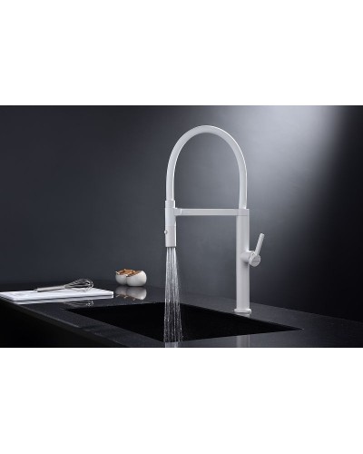 Смеситель для кухни Paulmark Leader Le214101-431 Белый матовый