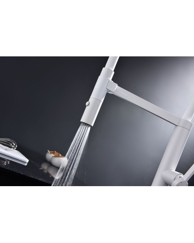 Смеситель для кухни Paulmark Leader Le214101-431 Белый матовый