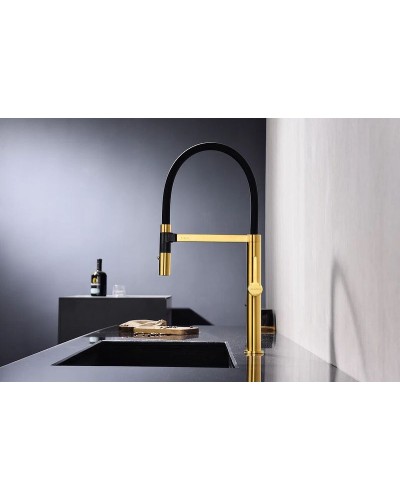 Смеситель для кухни Paulmark Leader Le214101-BG Брашированное золото