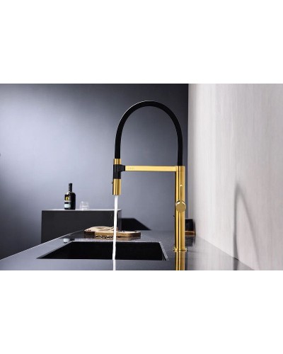 Смеситель для кухни Paulmark Leader Le214101-BG Брашированное золото