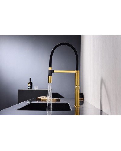 Смеситель для кухни Paulmark Leader Le214101-BG Брашированное золото