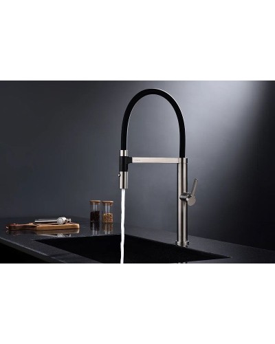 Смеситель для кухни Paulmark Leader Le214101-NI Никель