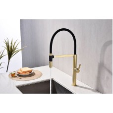 Смеситель для кухни Paulmark Leader Le214101-SBG Светлое брашированное золото