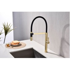 Смеситель для кухни Paulmark Leader Le214101-SBG Светлое брашированное золото