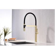 Смеситель для кухни Paulmark Leader Le214101-SBG Светлое брашированное золото