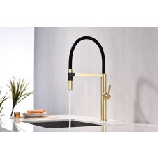 Смеситель для кухни Paulmark Leader Le214101-SBG Светлое брашированное золото