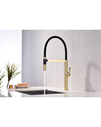 Смеситель для кухни Paulmark Leader Le214101-SBG Светлое брашированное золото