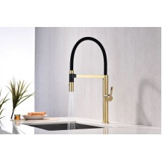 Смеситель для кухни Paulmark Leader Le214101-SBG Светлое брашированное золото