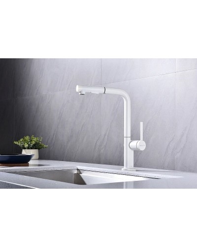 Смеситель для кухни Paulmark Neo Ne214419-431 Белый матовый