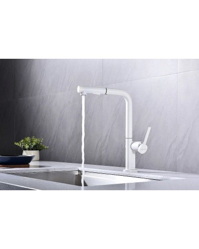 Смеситель для кухни Paulmark Neo Ne214419-431 Белый матовый