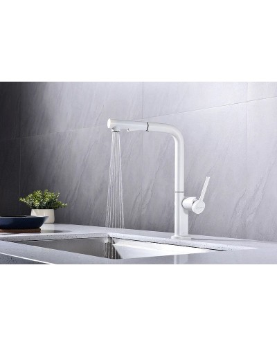 Смеситель для кухни Paulmark Neo Ne214419-431 Белый матовый