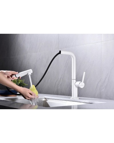 Смеситель для кухни Paulmark Neo Ne214419-431 Белый матовый