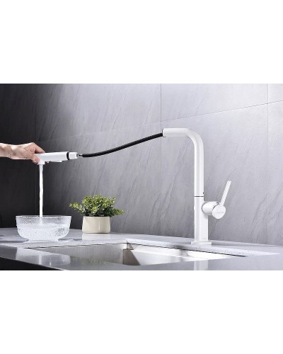 Смеситель для кухни Paulmark Neo Ne214419-431 Белый матовый