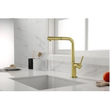 Смеситель для кухни Paulmark Neo Ne214419-SBG Светлое брашированное золото