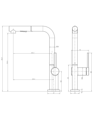 Смеситель для кухни Paulmark Neo Ne214419-G Золото