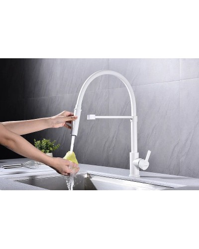 Смеситель для кухни Paulmark Halt Ha214021-431 Белый матовый