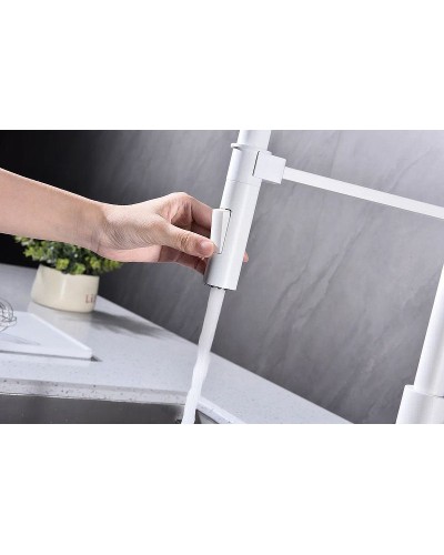 Смеситель для кухни Paulmark Halt Ha214021-431 Белый матовый