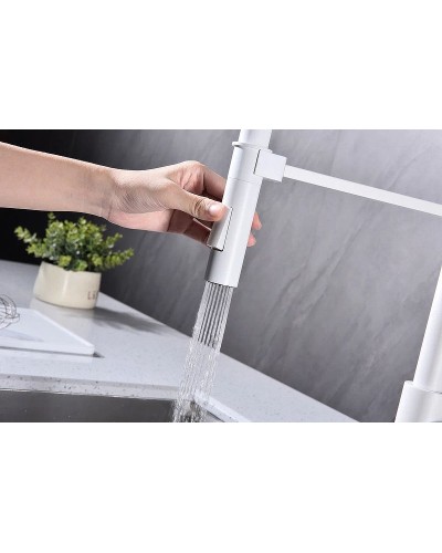 Смеситель для кухни Paulmark Halt Ha214021-431 Белый матовый