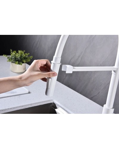 Смеситель для кухни Paulmark Halt Ha214021-431 Белый матовый