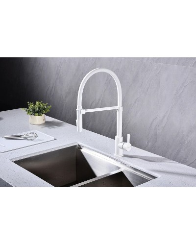 Смеситель для кухни Paulmark Halt Ha214021-431 Белый матовый