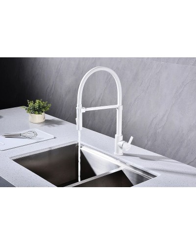 Смеситель для кухни Paulmark Halt Ha214021-431 Белый матовый