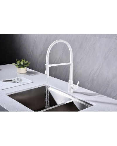 Смеситель для кухни Paulmark Halt Ha214021-431 Белый матовый