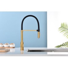 Смеситель для кухни Paulmark Halt Ha214021-BG Брашированное золото