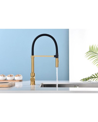 Смеситель для кухни Paulmark Halt Ha214021-BG Брашированное золото