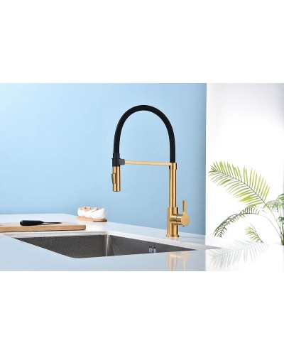 Смеситель для кухни Paulmark Halt Ha214021-BG Брашированное золото