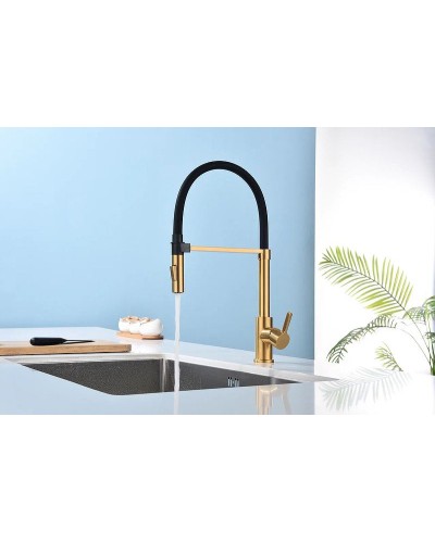 Смеситель для кухни Paulmark Halt Ha214021-BG Брашированное золото