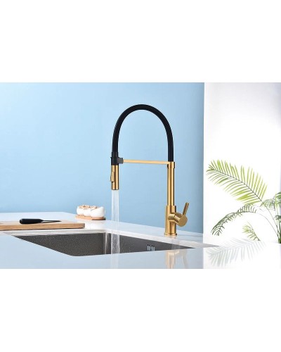 Смеситель для кухни Paulmark Halt Ha214021-BG Брашированное золото