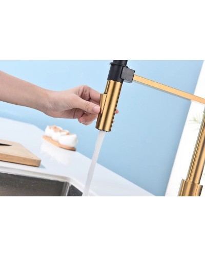 Смеситель для кухни Paulmark Halt Ha214021-BG Брашированное золото