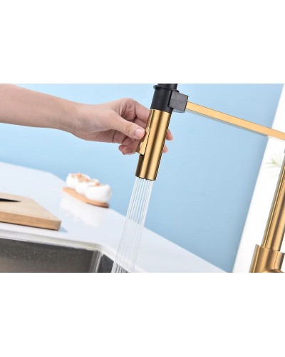 Смеситель для кухни Paulmark Halt Ha214021-BG Брашированное золото